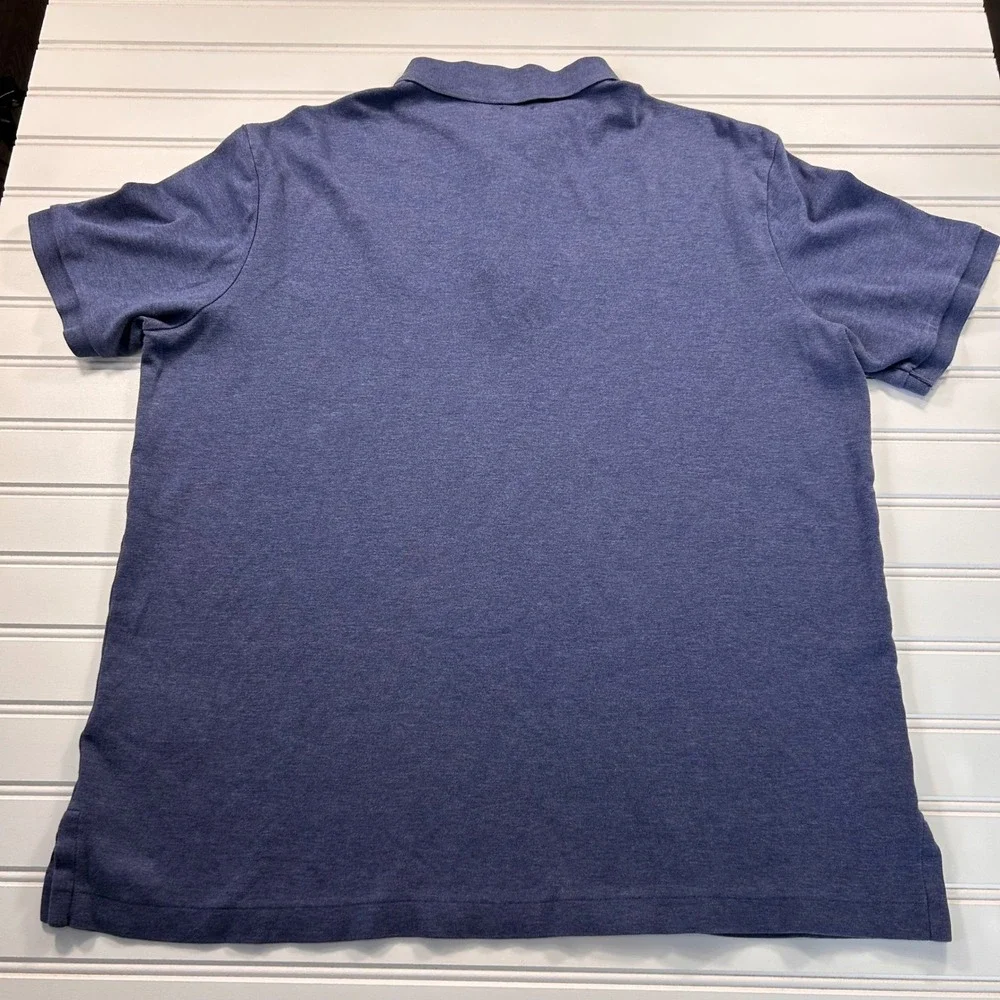Polo Ralph Lauren Classic Fit Mesh Polo Short Slv Shirt Mens M Blue Gray Heather